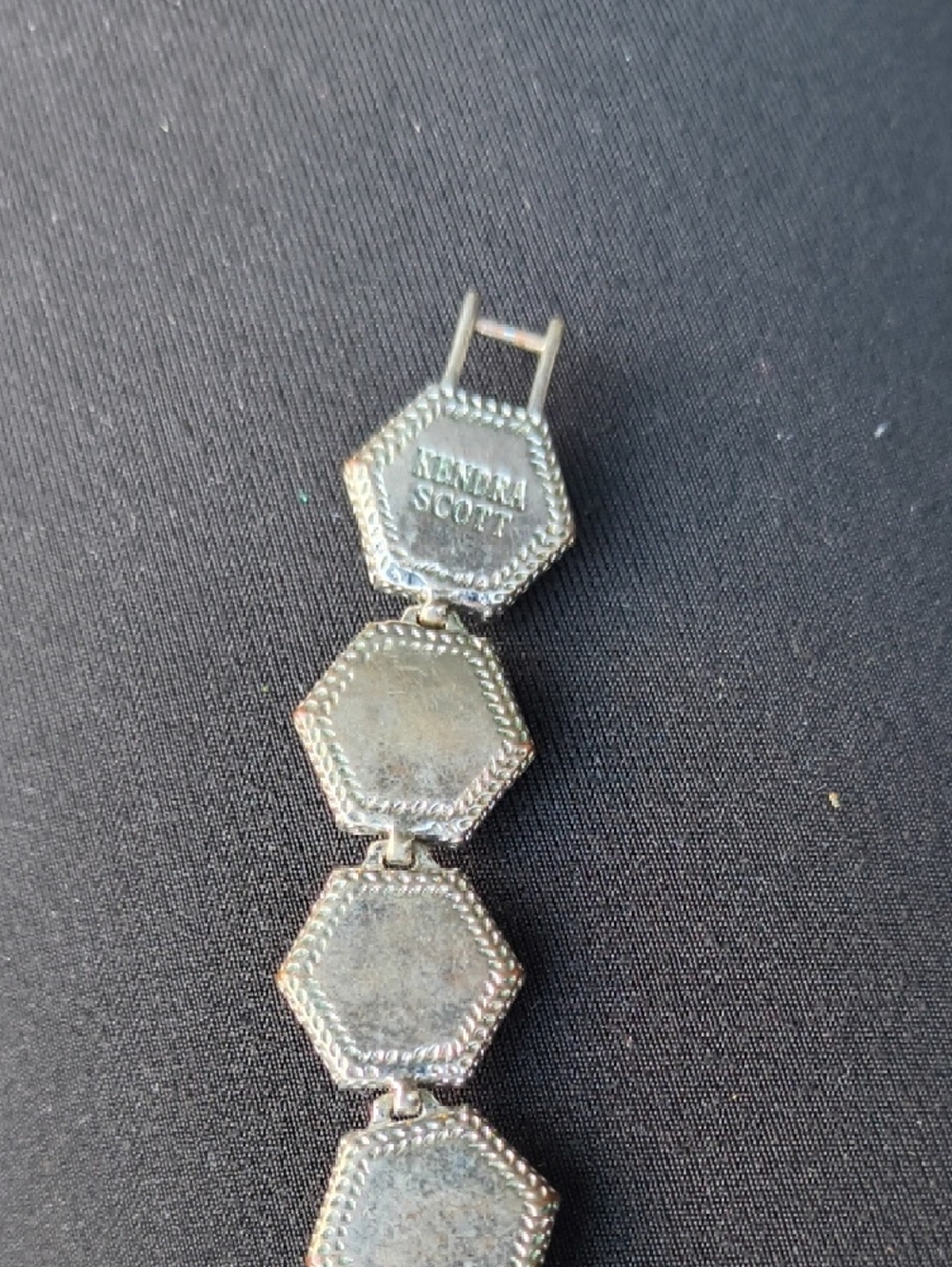 Aurora Opal Hexagon Link Bracelet -kendra Scott  Iridescent White - Picture 2 of 6
